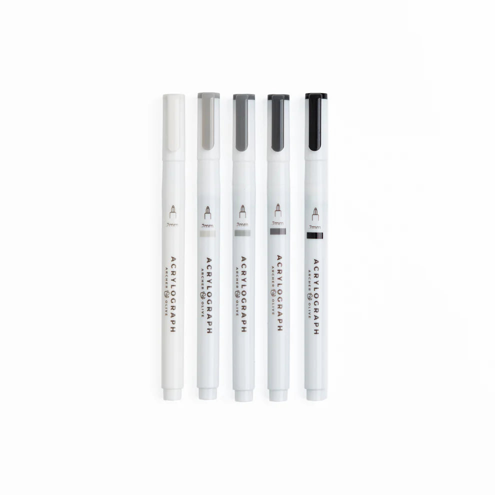 Acrylograph Pens | Greyscale