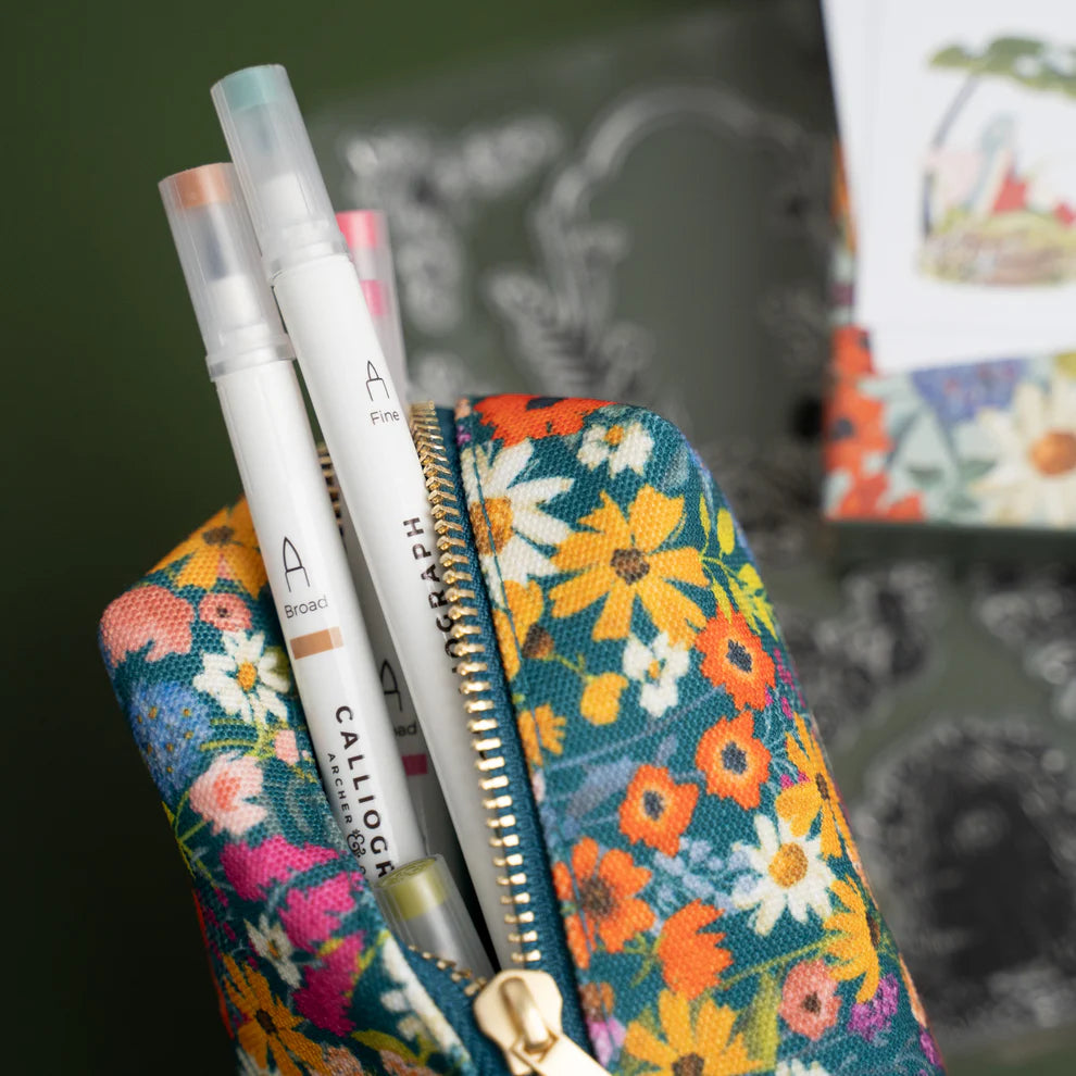Meadow & Vine Boxy Zipper Pouch