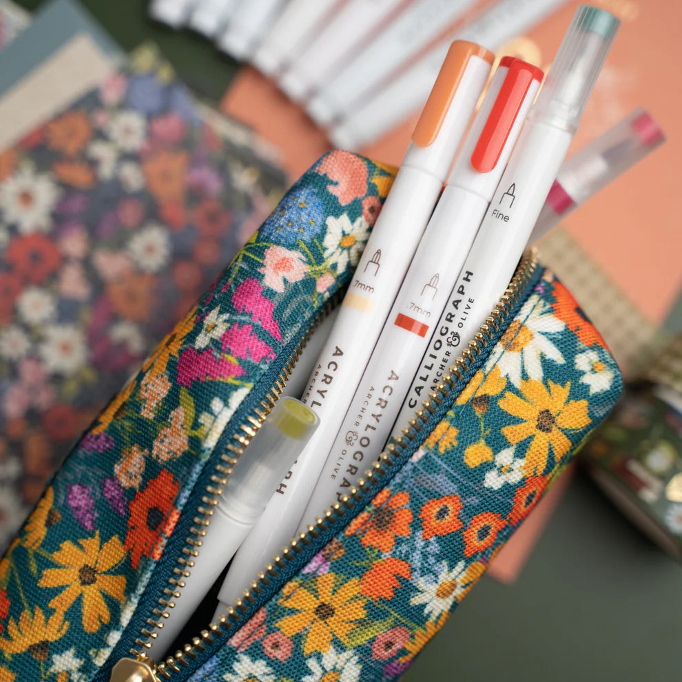 Meadow & Vine Boxy Zipper Pouch
