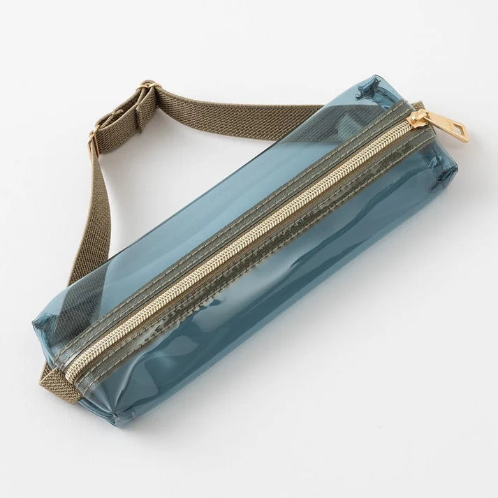 Clear Book Band Pen Case | Navy