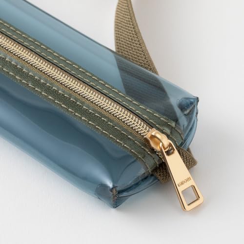Clear Book Band Pen Case | Navy