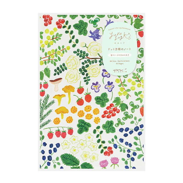 Yuru Log | "Nordic Pattern" Illustrated B6 Dotted Notebook