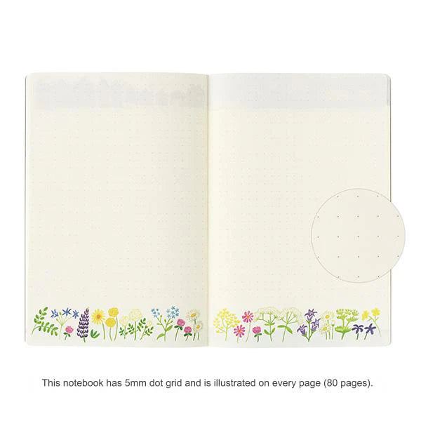 Yuru Log | "Nordic Pattern" Illustrated B6 Dotted Notebook