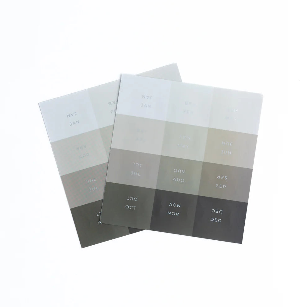 Monthly Vinyl Planner Tabs | Grayscale [PRE-ORDER]