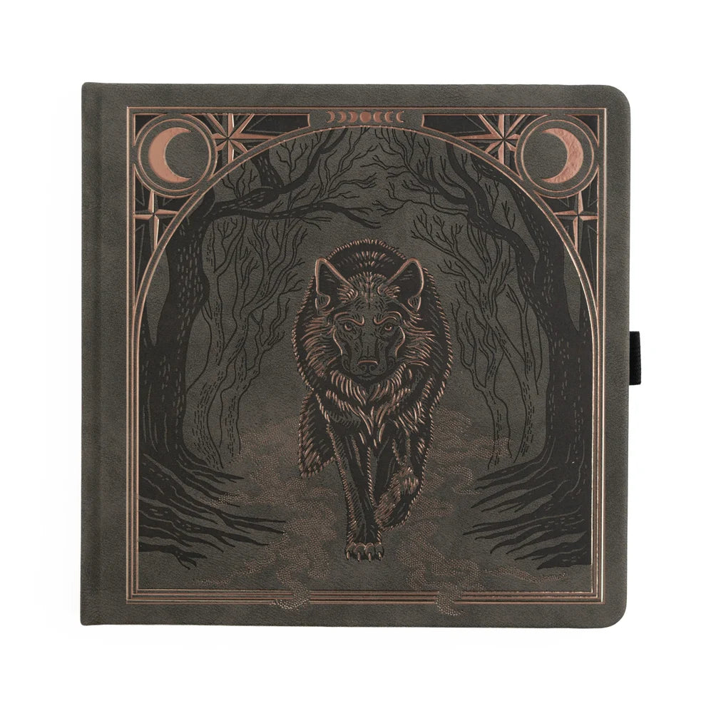 Square 8x8 Dotted Notebook 160gsm | Wolf in the Night