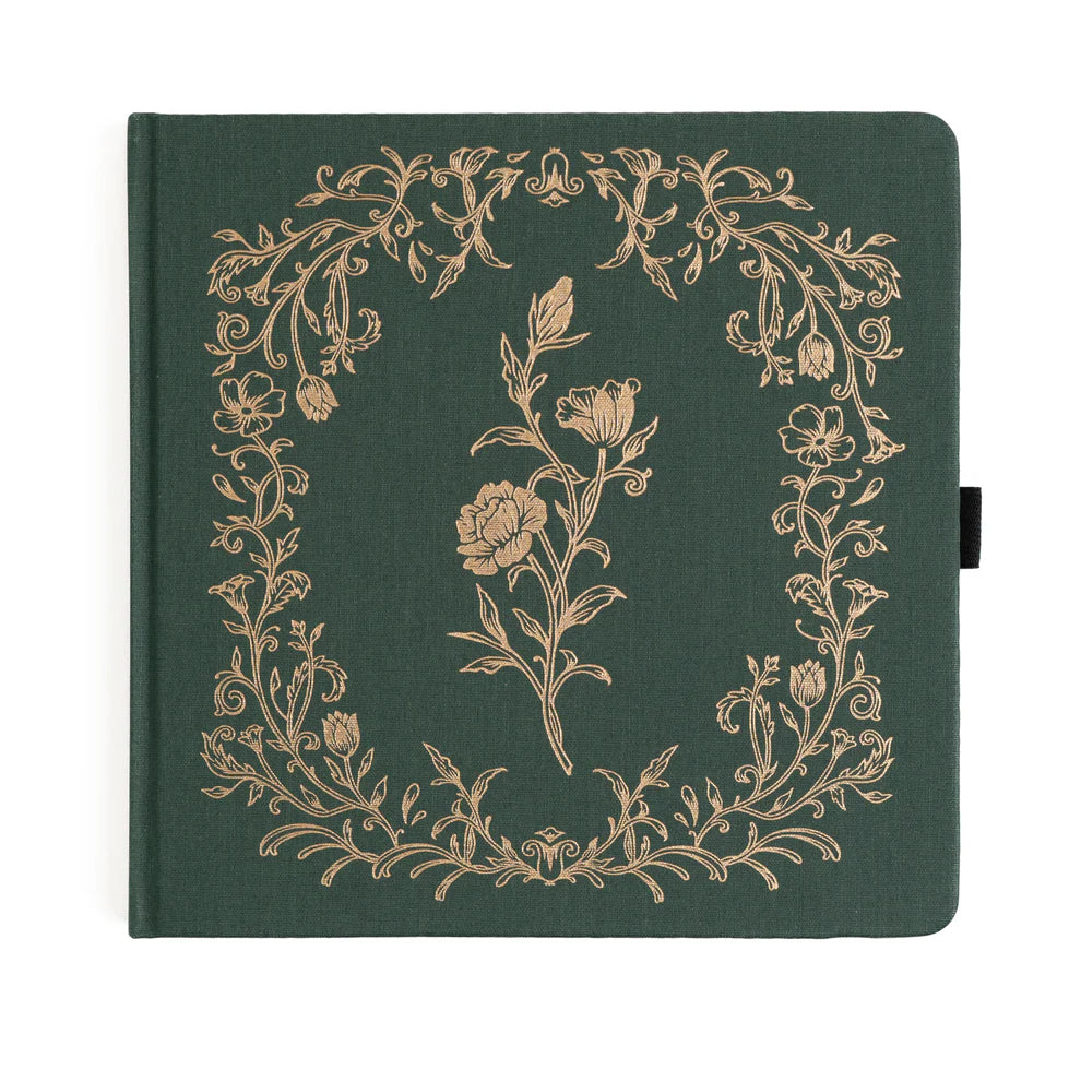 Square 8x8 Dotted Notebook 160gsm | Antique Floral