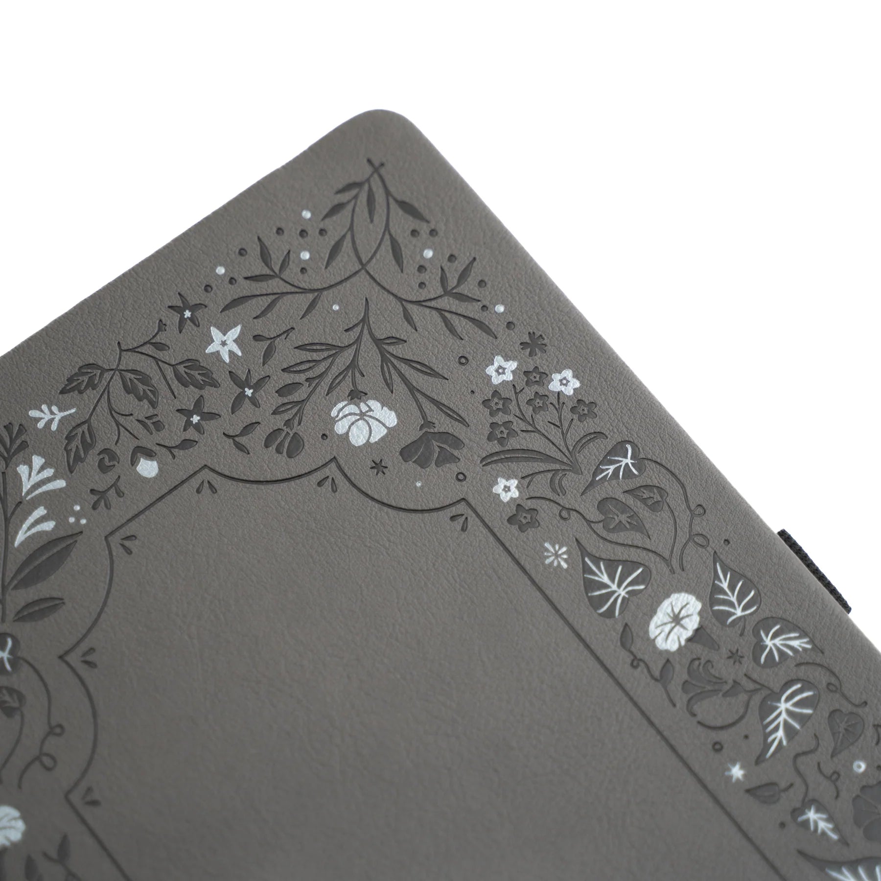 Archer & Olive Midnight Floral in Gray Dotted Notebook cover closeup - Paper Kooka Stationery Shop Australia