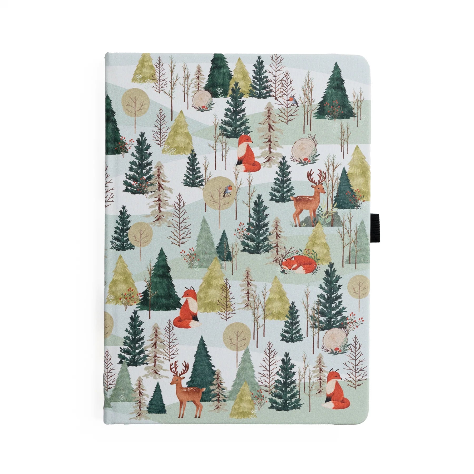 Archer & Olive A5 Fox in Winter Woods dotted notebook with 160gsm paper - Paper Kooka Stationery Shop Australia