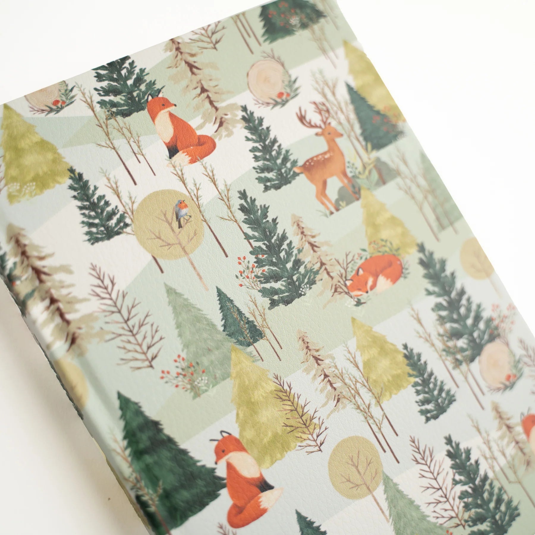 Archer & Olive Fox in Winter Woods dotted notebook cover closeup - Paper Kooka Stationery Shop Australia