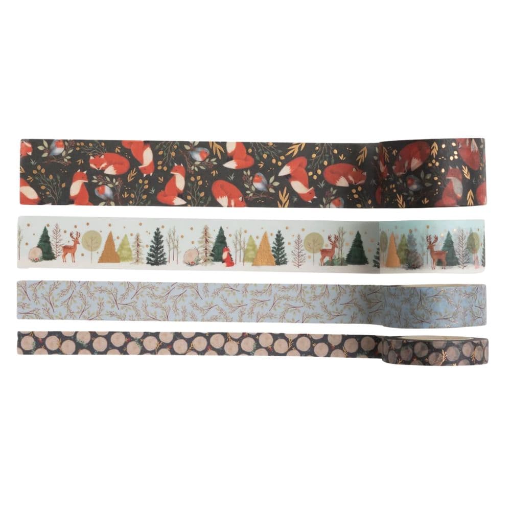 Archer & Olive Fox in Winter Woods Washi Tape Set - Paper Kooka Stationery Shop Australia