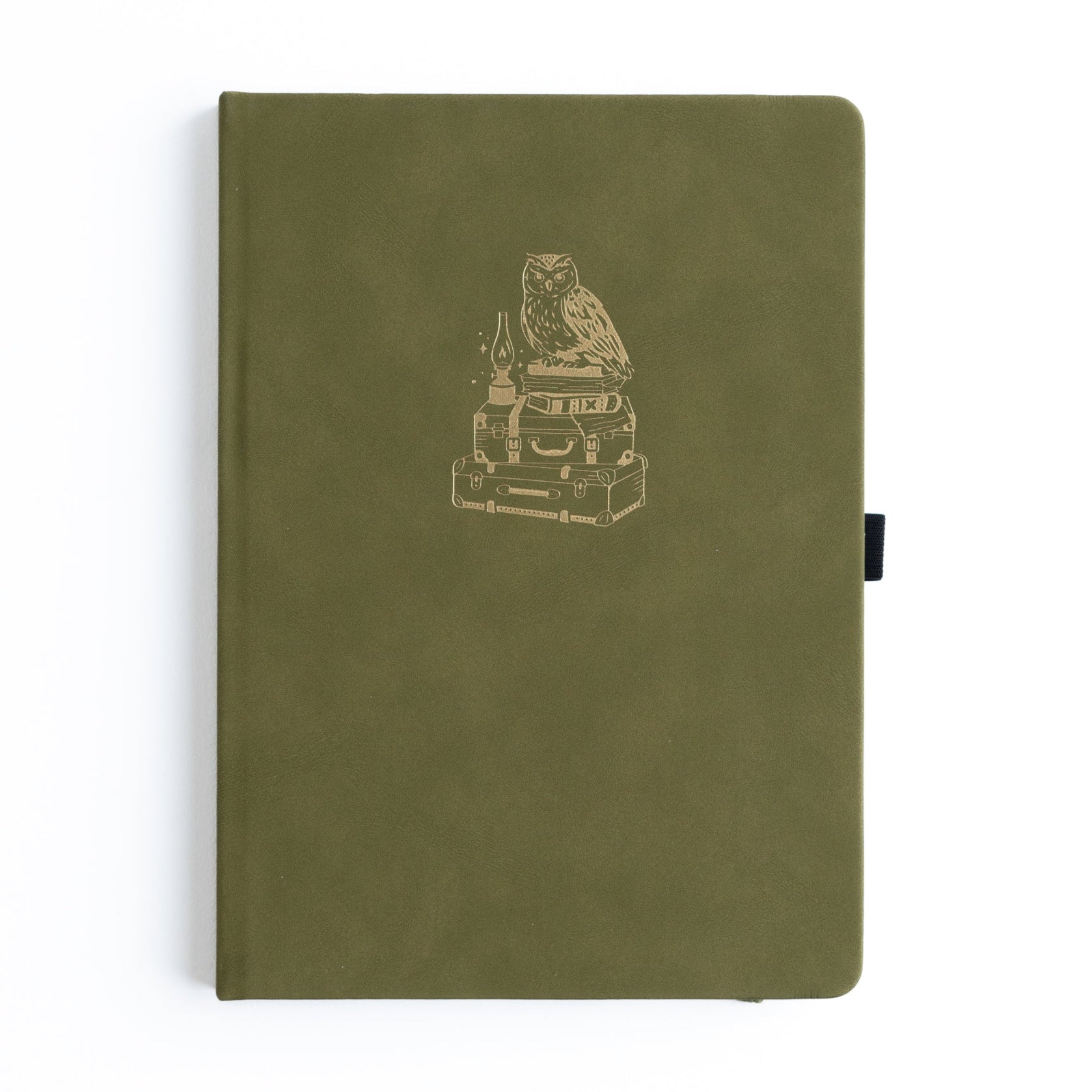 Archer & Olive In the Attic A5 Dotted Notebook with 160gsm thick paper and green vintage cover - Paper Kooka Stationery Australia