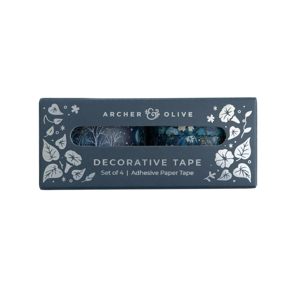 Archer & Olive Moonlit Garden Washi Tape Set in a box - Paper Kooka Stationery Shop Australia