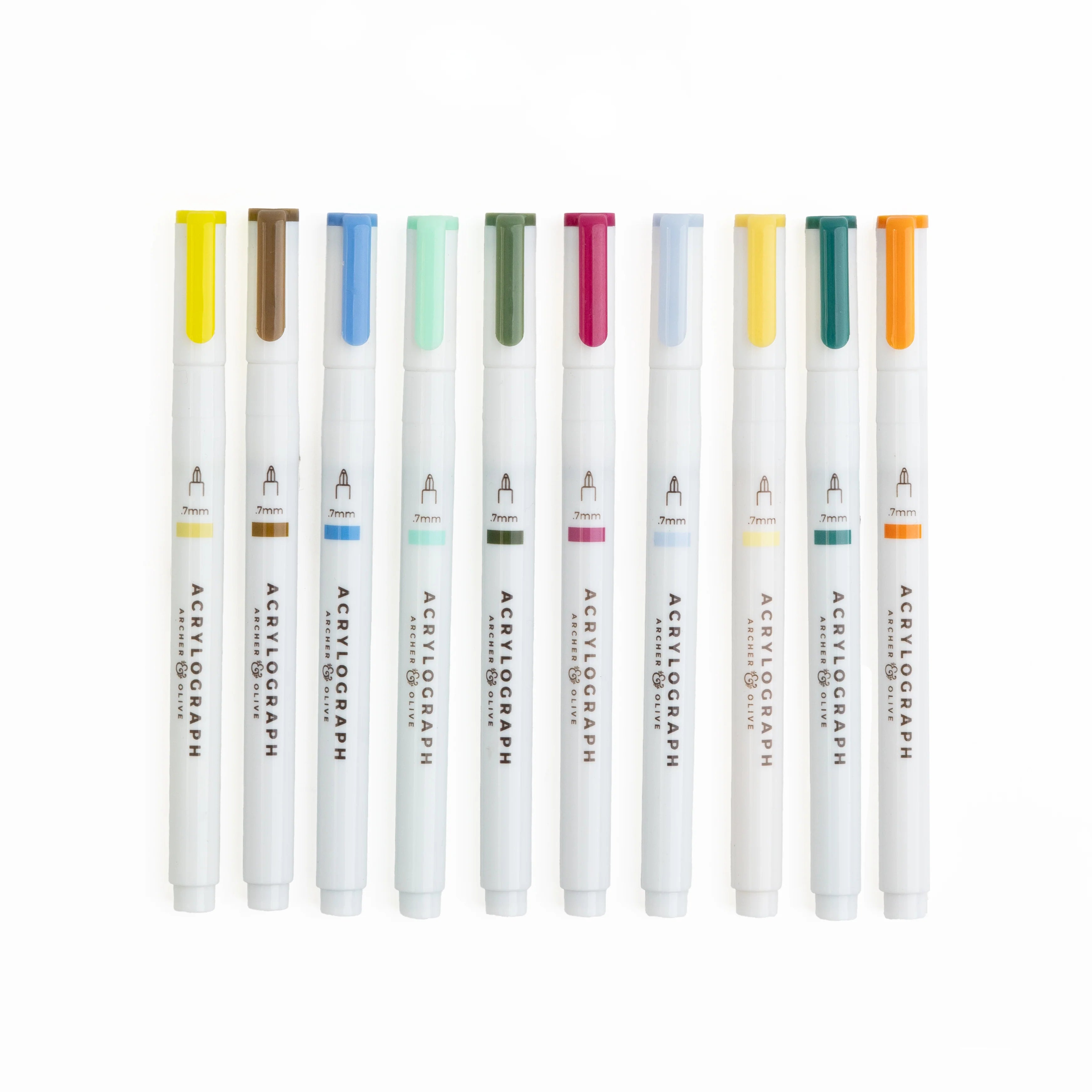 Archer & Olive Night Blooms Acrylograph Pens 10 pens - Paper Kooka Stationery Shop Australia