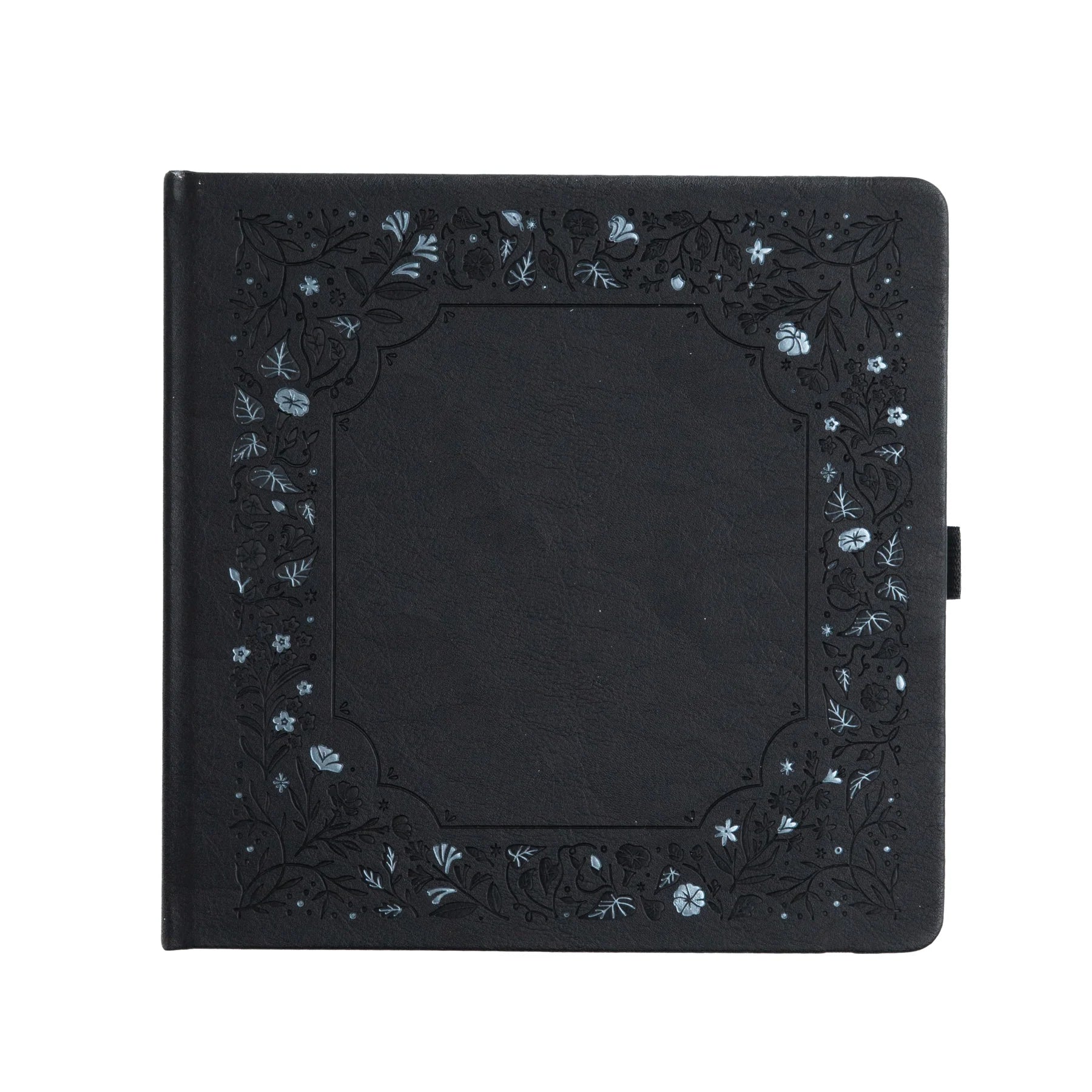 Archer & Olive Midnight Floral Square 8x8 Dotted Notebook first inside page design closeup - Paper Kooka Stationery Shop Australia