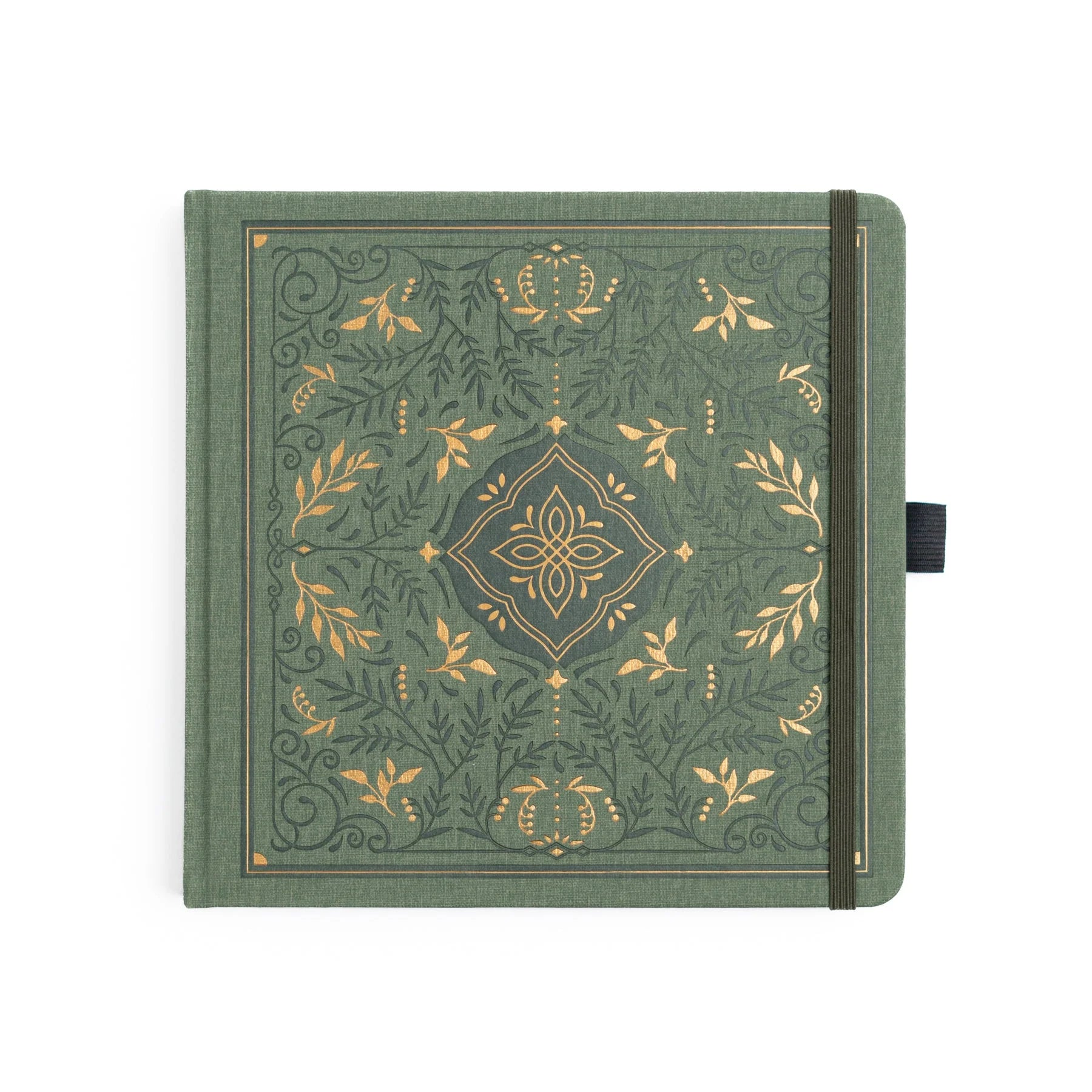 Archer  Olive Square 8x8 Storybook Dotted Notebook with green cover - Paper Kooka Stationery Australia