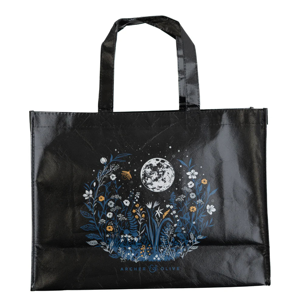 Archer & Olive Night Blooms Reusable Shopping Bag - Paper Kooka Stationery Shop Australia