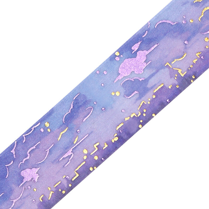 BGM Asa Yaki Sky Illustrated Book decorative tape with purple sky - Paper Kooka Stationery Shop Australia