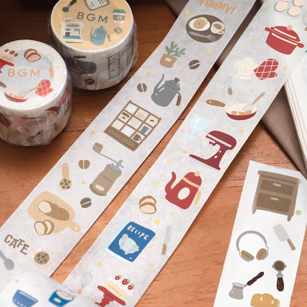 BGM Bakery - Open for business wide decorative tape - Paper Kooka Stationery Australia