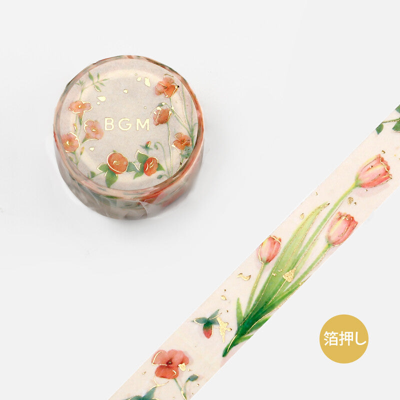 BGM Bloom washi tape with tulips - Paper Kooka Australia