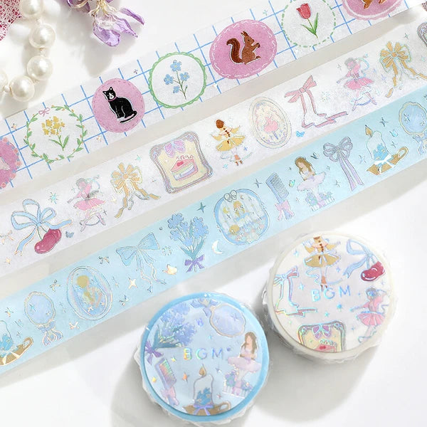 BGM Blue Ballerina washi tape collection - Paper Kooka Stationery Australia