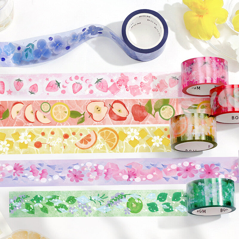 BGM Blueberry Soda Pop Clear PET Tape collection - Paper Kooka Australia