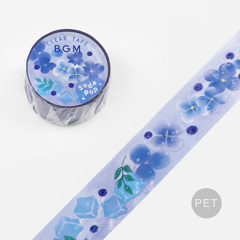 BGM Blueberry Soda Pop Clear PET Tape - Paper Kooka Australia