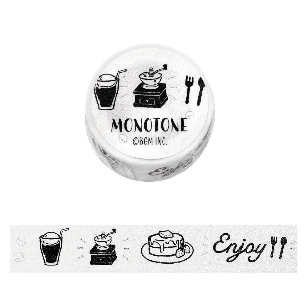 BGM Cafe Monotone washi tape - Paper Kooka Stationery Store Australia