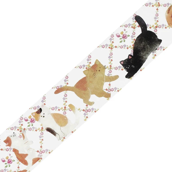 BGM Cat - Cafe a la mode Clear PET Tape with cute cats - Paper Kooka Stationery Australia