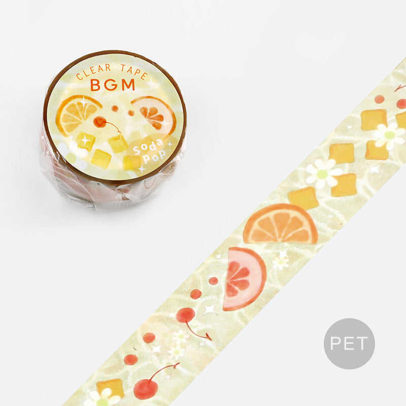 BGM Citrus Soda Pop Clear PET Tape - Paper Kooka Australia