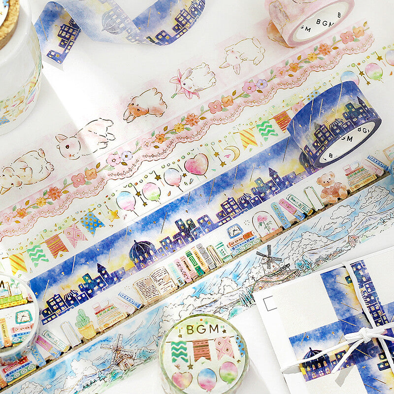 BGM City of Shooting Stars masking tape collection - Paper Kooka Australia