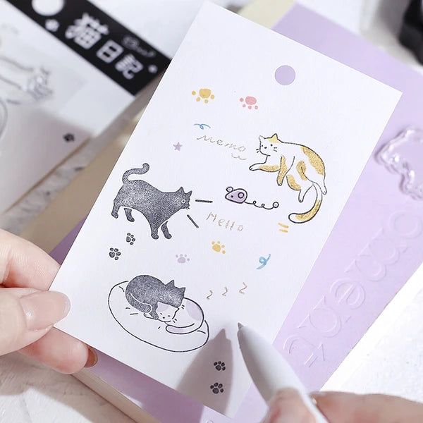 BGM Diary Clear Stamps Cat Diary cardmaking - Paper Kooka Stationery Australia