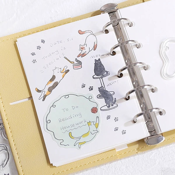 BGM Diary Clear Stamps Cat Diary journaling - Paper Kooka Stationery Australia