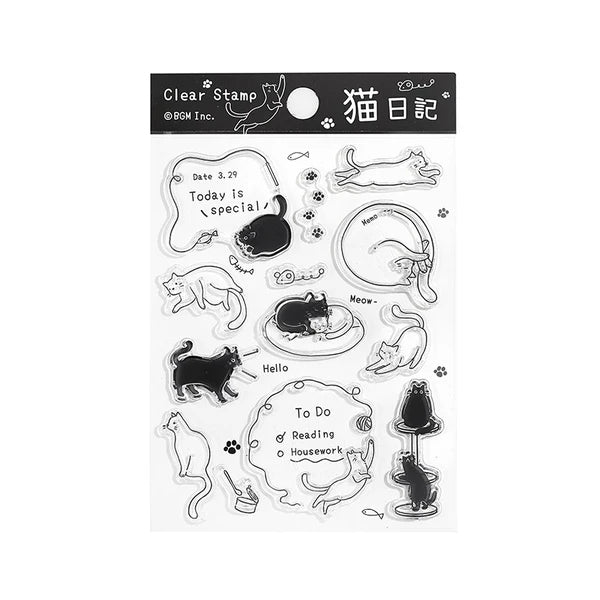 BGM Diary Clear Stamps Cat Diary - Paper Kooka Stationery Australia