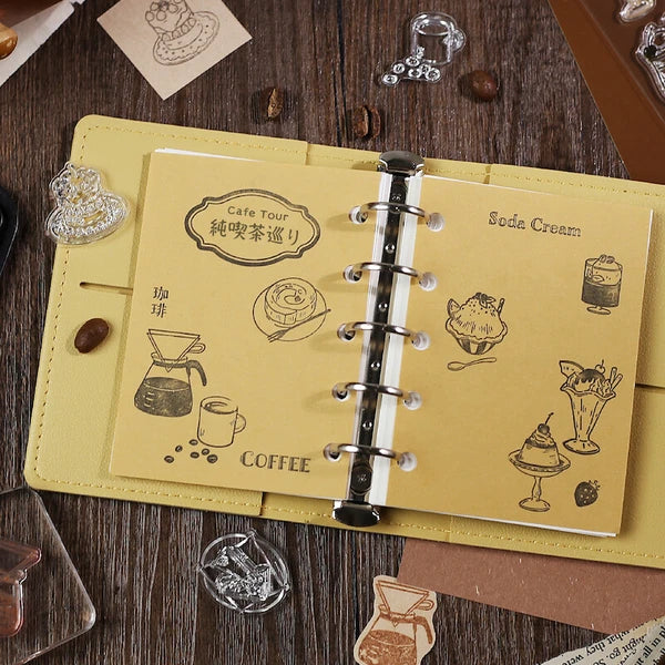 BGM Diary Clear Stamps Coffee a La Mode journaling - Paper Kooka Stationery Australia