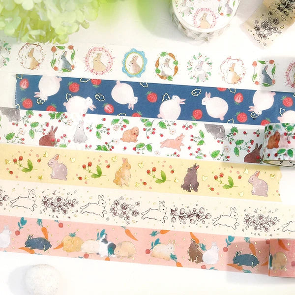 BGM Fairy Tale - Rabbit Country Collection washi tape - Paper Kooka Stationery Australia