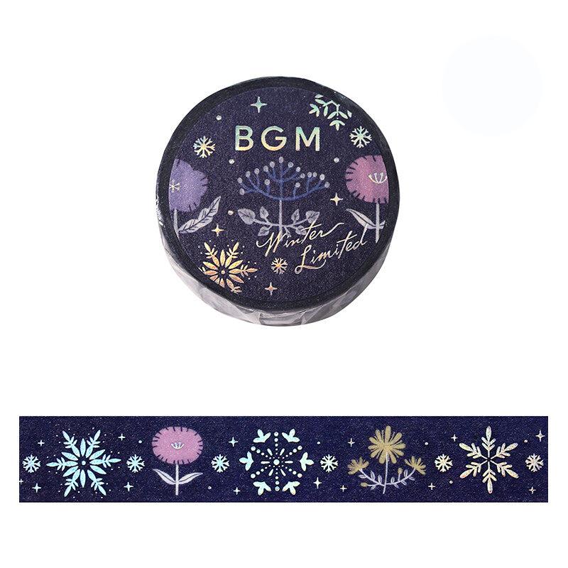 BGM Floral Pattern Winter Limited washi tape - Paper Kooka Stationery Australia