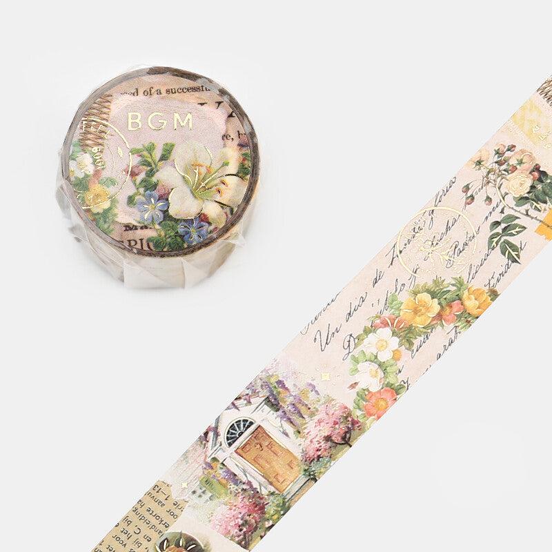 BGM Flower Invitation to Romance wide washi tape - Paper Kooka Australia