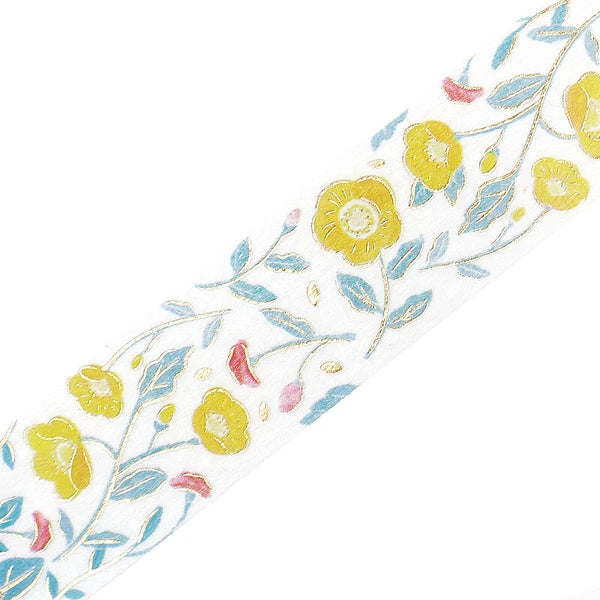 BGM Yamacha Blossom - Flower Pattern washi tape - Paper Kooka Stationery Australia