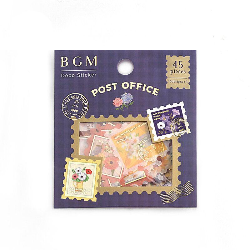 BGM Flower Post Office Flake Stickers set - Paper Kooka Stationery Australia