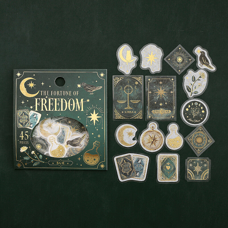 BGM Freedom Fortune Flake Stickers 15 designs - Paper Kooka Stationery Shop Australia