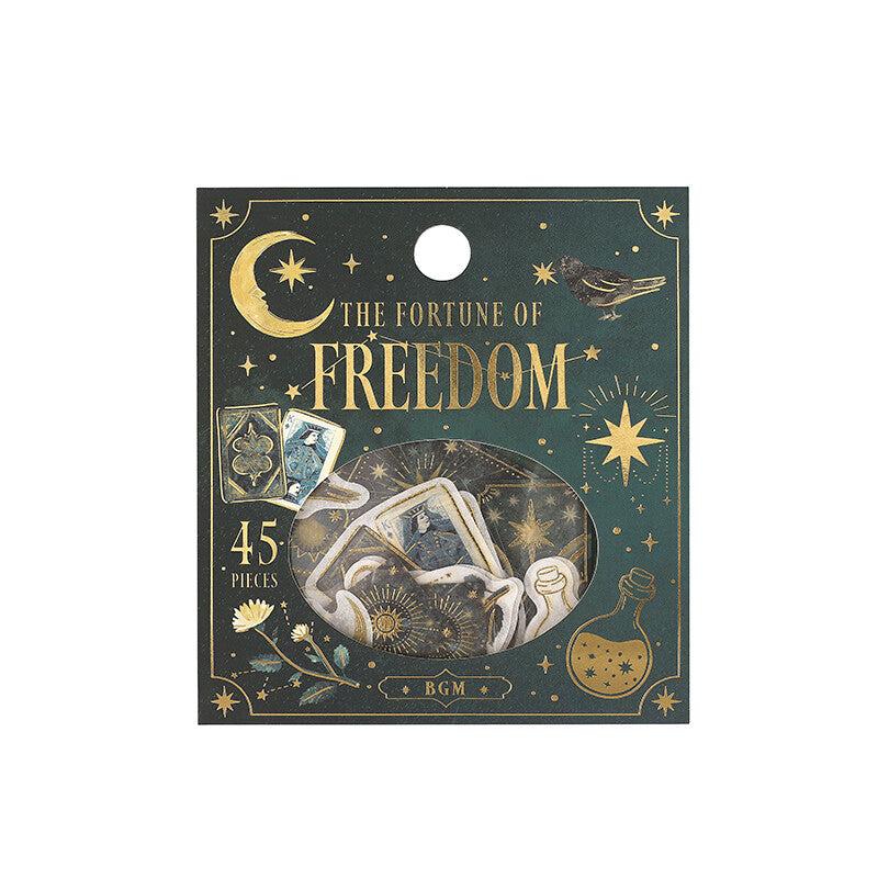 BGM Freedom Fortune Flake Stickers from Japan - Paper Kooka Stationery Shop Australia