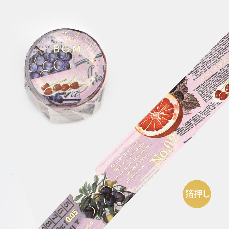 BGM Fruits Invitation to Romance wide washi tape - Paper Kooka Australia