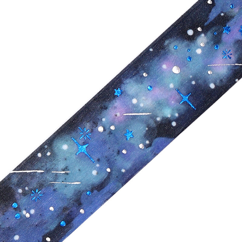 BGM  Galaxy Sky Illustrated Book masking Japanese tape with cobalt starry sky - Paper Kooka Stationery Store Australia