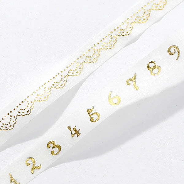 BGM Gold Lace thin washi tape - Paper Kooka Stationery Shop Australia