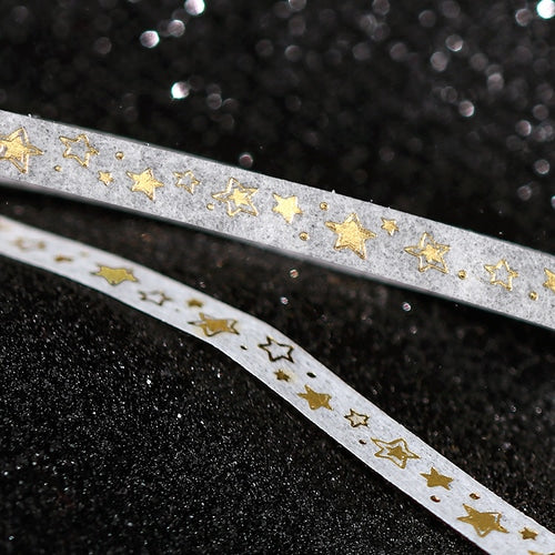 BGM Gold Stars - Basic thin decorative tape - Paper Kooka Stationery Australia