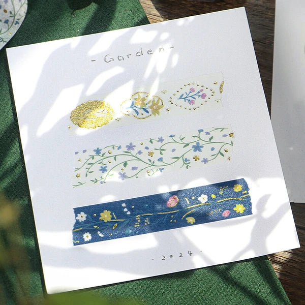 BGM Hatsuka - Flower & Grass Handkerchief Collection decorative tape - Paper Kooka Stationery Australia