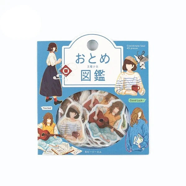 BGM Hobbies - Illustrated Book Collection semi-transparent & Washi Stickers from Japan - Paper Kooka Stationery Australia