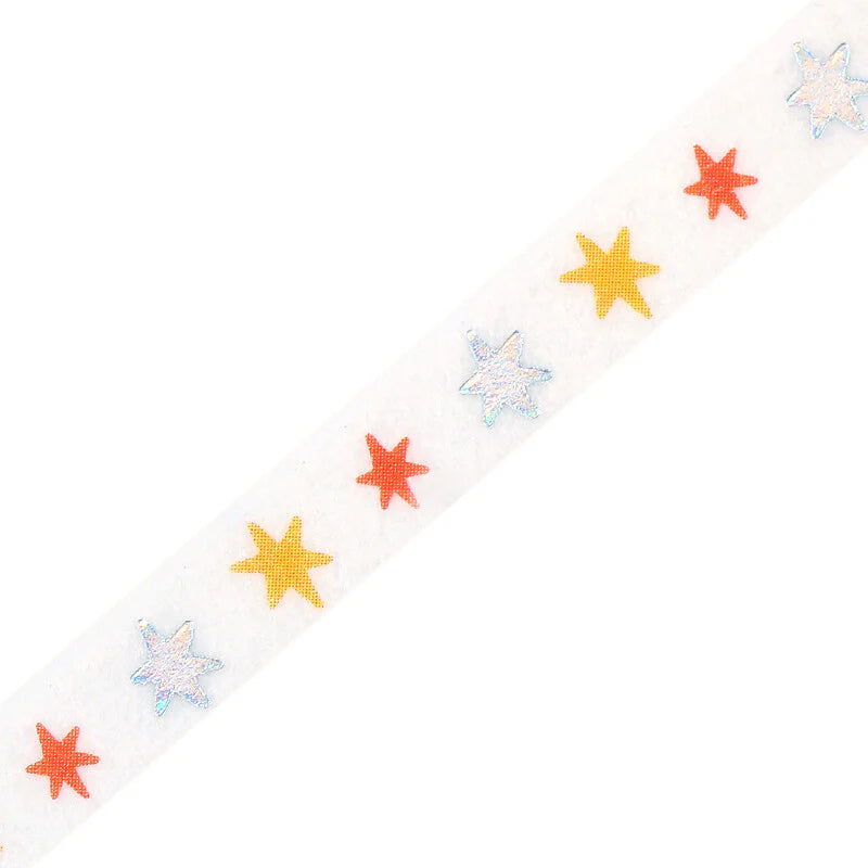 BGM Holographic Colour Star - Basic thin masking Japanese tape - Paper Kooka Stationery Australia