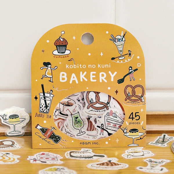 BGM Bakery Flake Stickers from the Kobito no Kuni Collection - Paper Kooka Stationery Australia