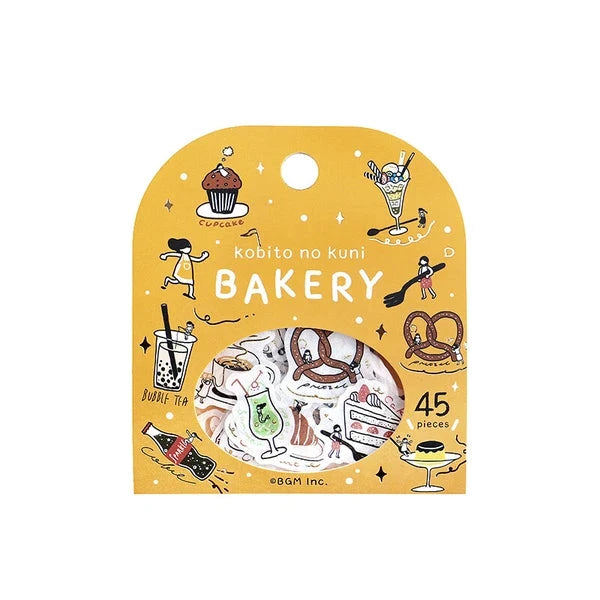 BGM Bakery Flake Stickers from the Kobito no Kuni Collection - Paper Kooka Stationery Australia